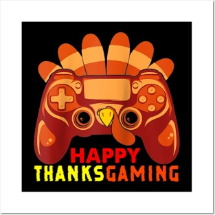 Funny Video Game Console Turkey Thanksgiving Gamers Gaming Posters and Art